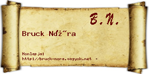 Bruck Nóra névjegykártya